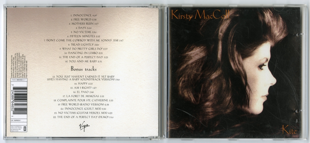 Kirsty MacColl『Kite』の2005年再発CD。英Virgin版CD